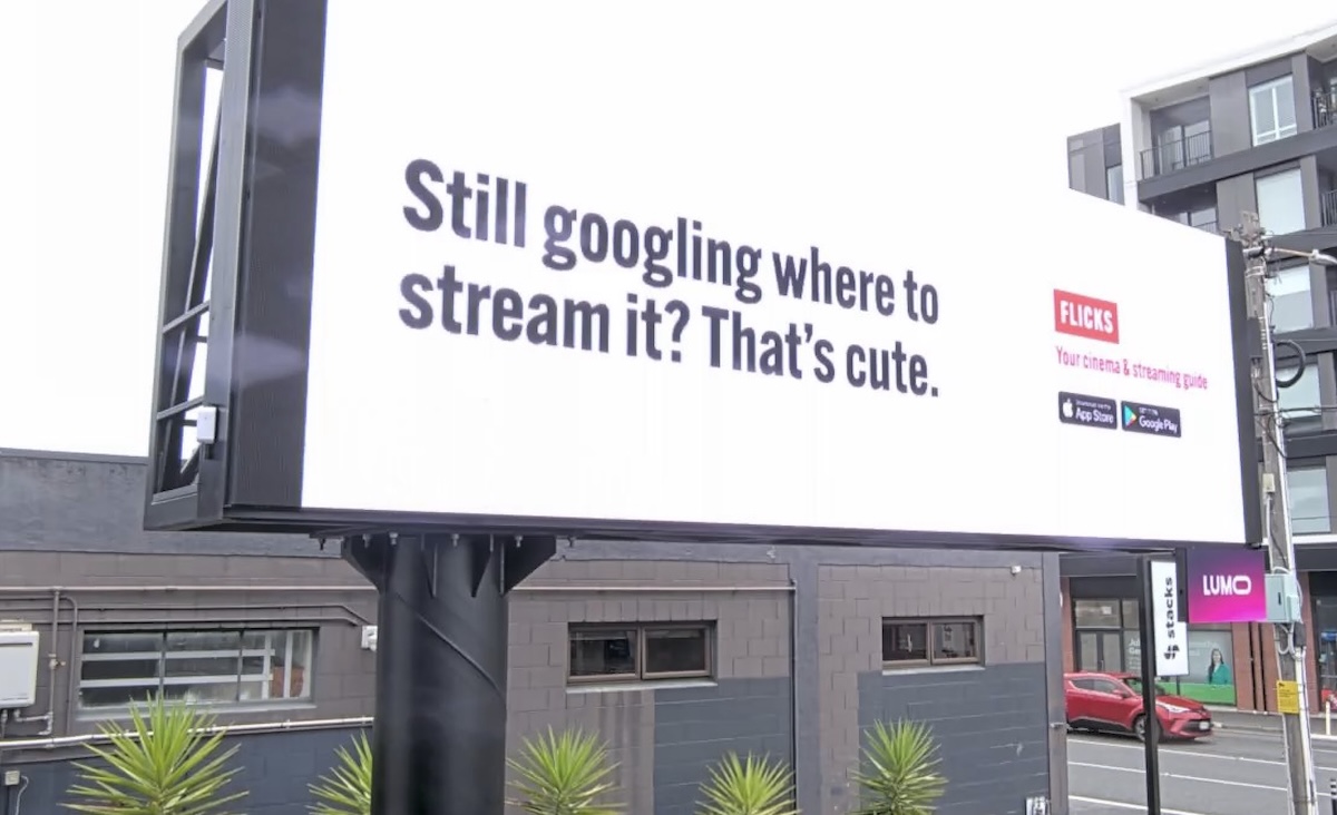 Flicks marks app relaunch with punchy new OOH campaign across Australia and New Zealand